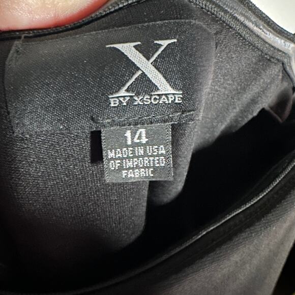 X by Xscape Women's Black Strapless Dress Size 14 - Picture 4 of 5